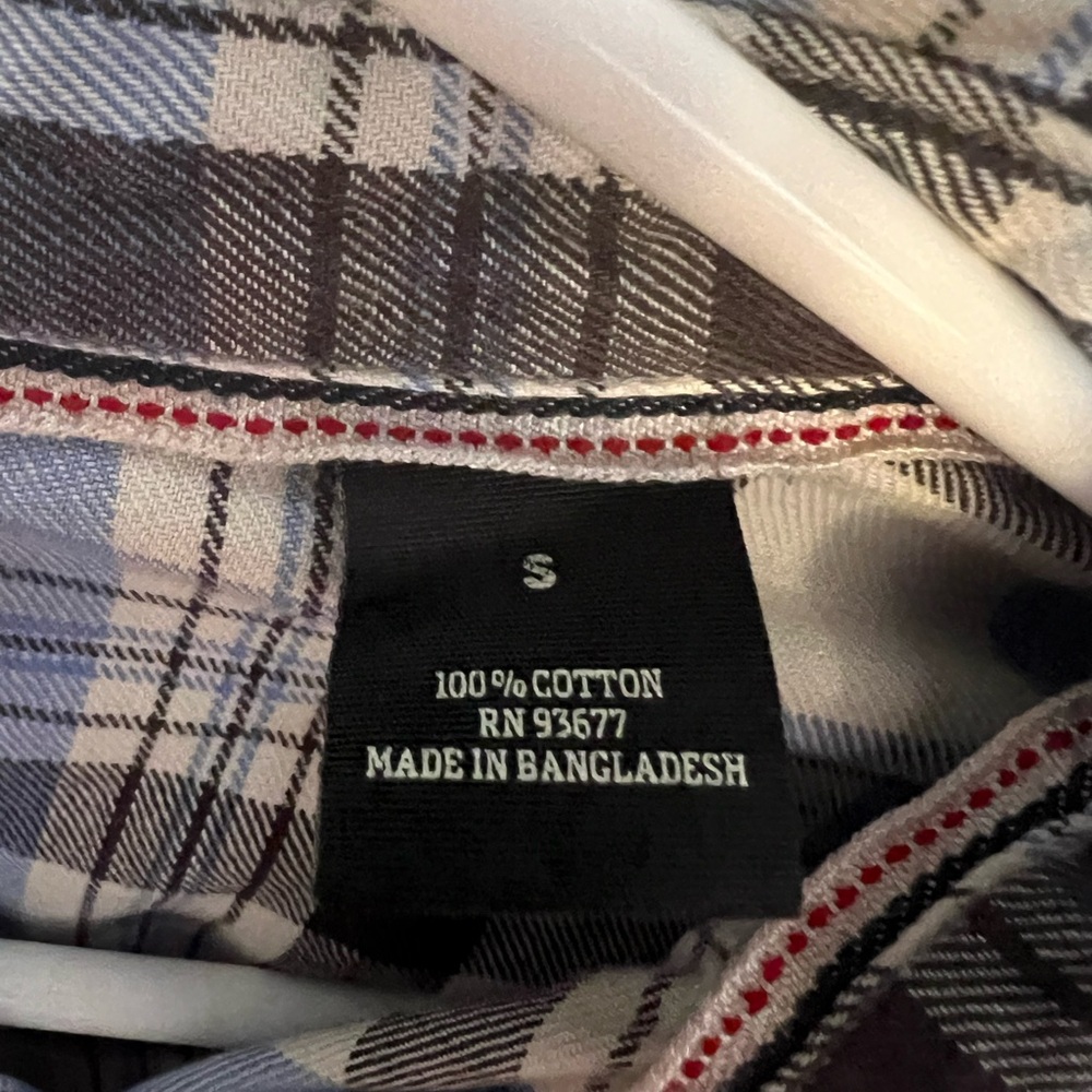 Arizona Jean Co western style button snap flannel size S - Picture 4 of 4